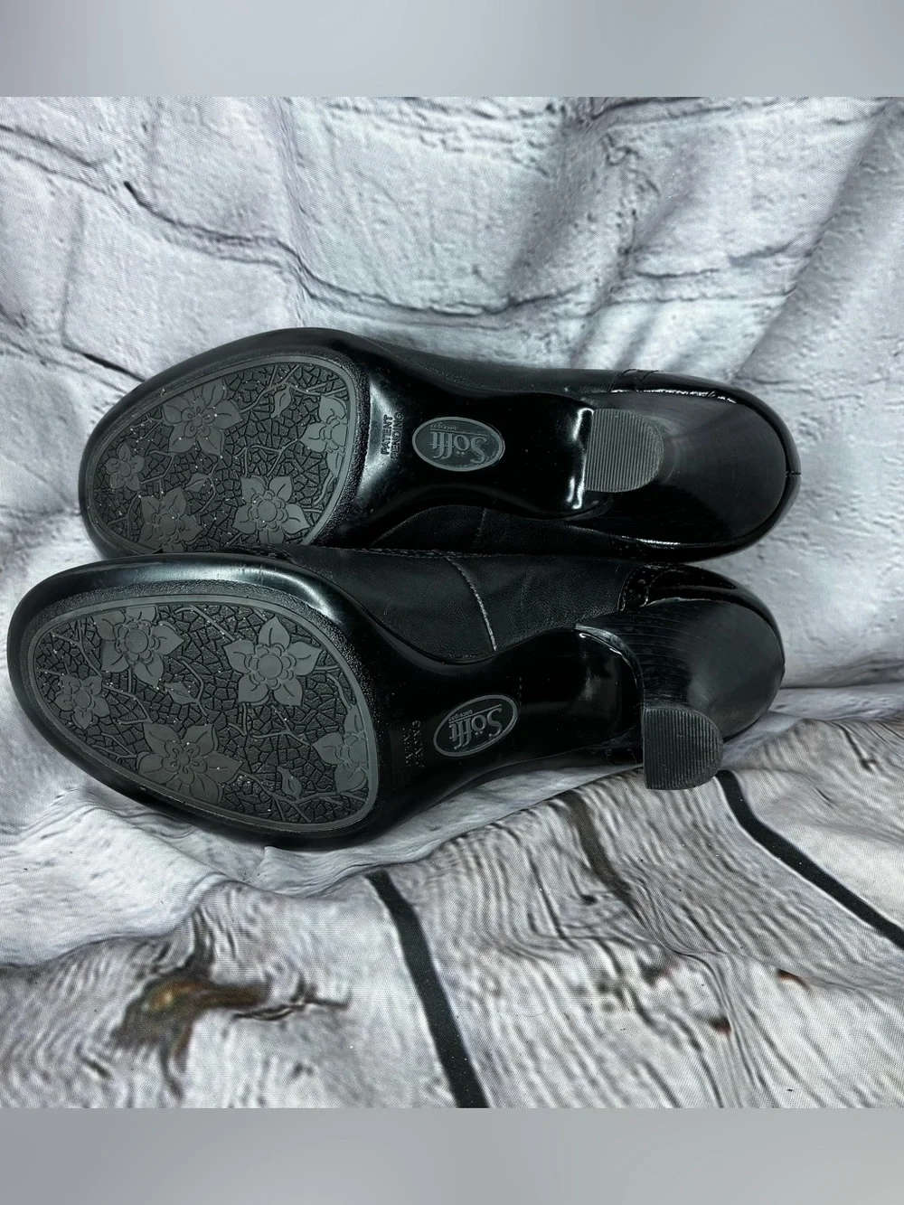 Dark Academia Black Leather Romantic Goth Twee Wingtip Brogue Oxford Pumps 6.5